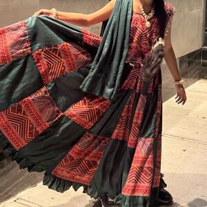 Colorful Patchwork seashell lehenga (1 meter gher)